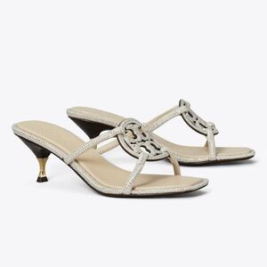 Tory Burch Miller Pave Bombe low heel sandal size 7.5
